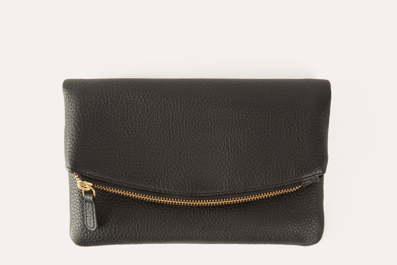 Kiko Genuine Pebble Leather Flap Clutch Bag - A Blend of Sophistication and Versatility