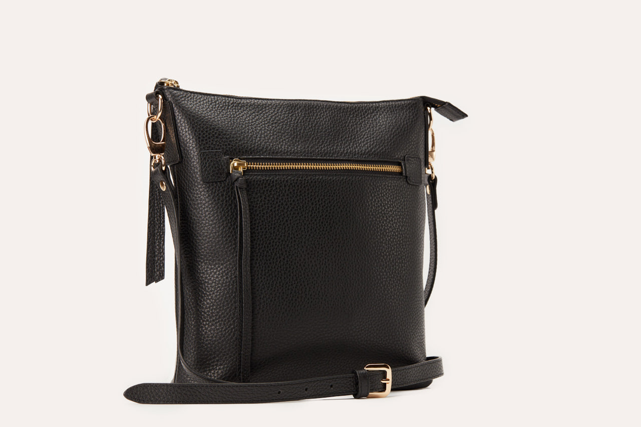 Kiko Genuine Pebble Leather Crossbody Bag - A Fusion of Style and Practicality