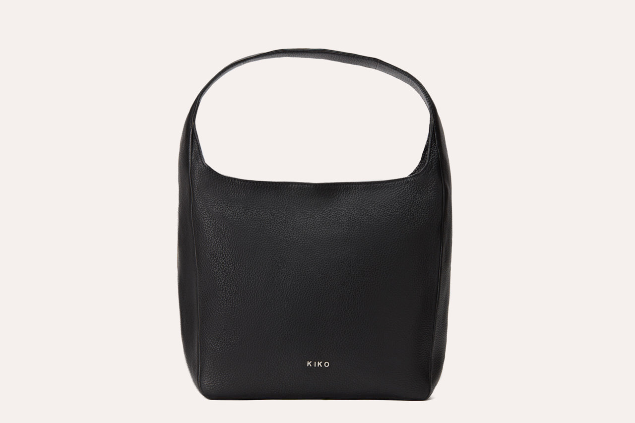 Kiko Genuine Pebble Leather Hobo Shoulder Bag - A Masterpiece of Elegance and Organization