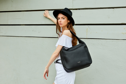 Kiko Genuine Pebble Leather Hobo Shoulder Bag - A Masterpiece of Elegance and Organization