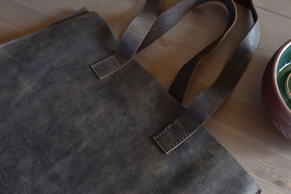 Kiko Raw Edge Genuine Leather Tote - A Masterpiece of Craftsmanship and Style