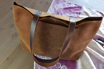 Kiko Genuine leather PCH Tote Bag Brown - Your Essential Companion for Everyday Adventures