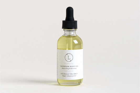 Lizush Lavender Body Oil, Natural Moisturizing Body Oil