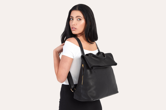 Kiko - Fold N Go Genuine Pebble Leather Bag: The Ultimate Companion for the Modern Explorer