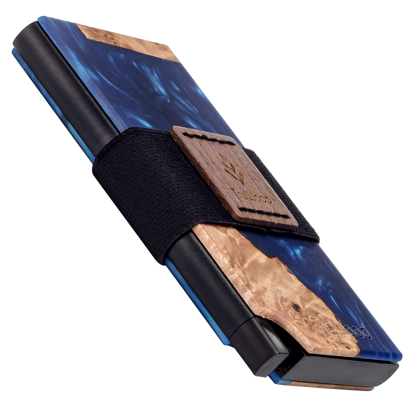 TruWood The Maverick Blue Resin Wallet