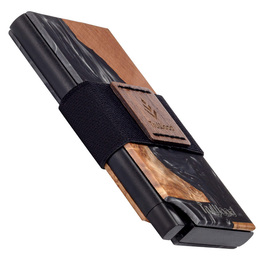 TruWood The Maverick Black Resin Wallet