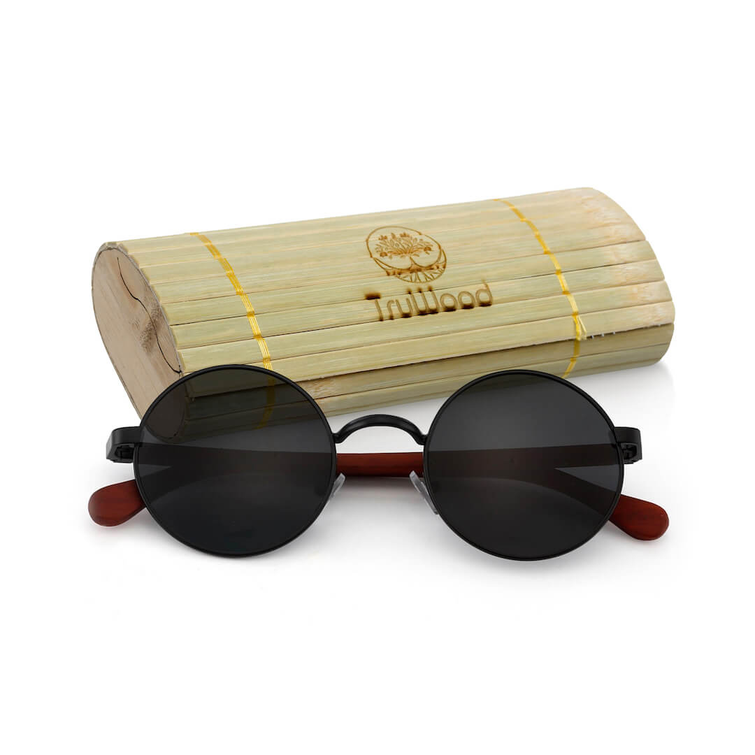 TruWood The Lennon Red Sandalwood Sunglasses