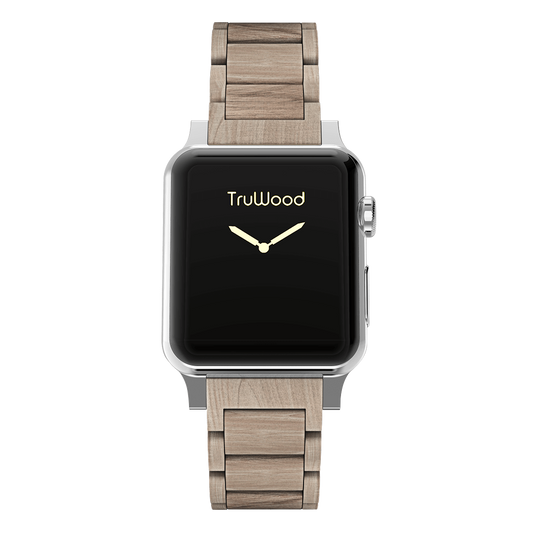 TruWood Everyday Apple Watch Band - Grey - A Fusion of Nature and Technology