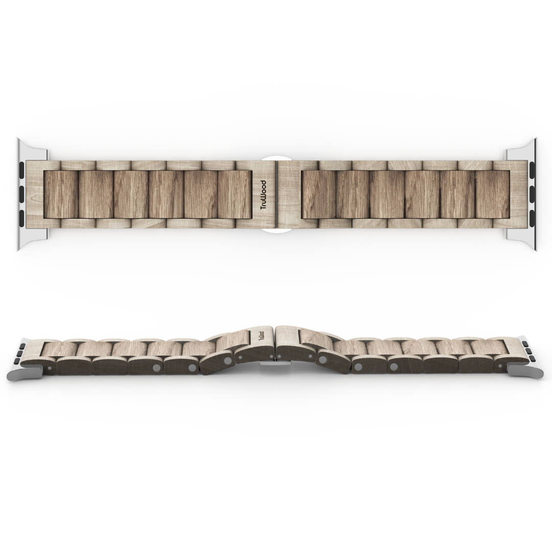 TruWood Everyday Apple Watch Band - Grey - A Fusion of Nature and Technology