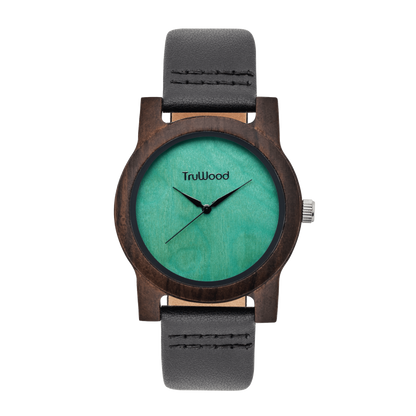 TruWood The Leaf Green Him+Her Watch Gift Bundle