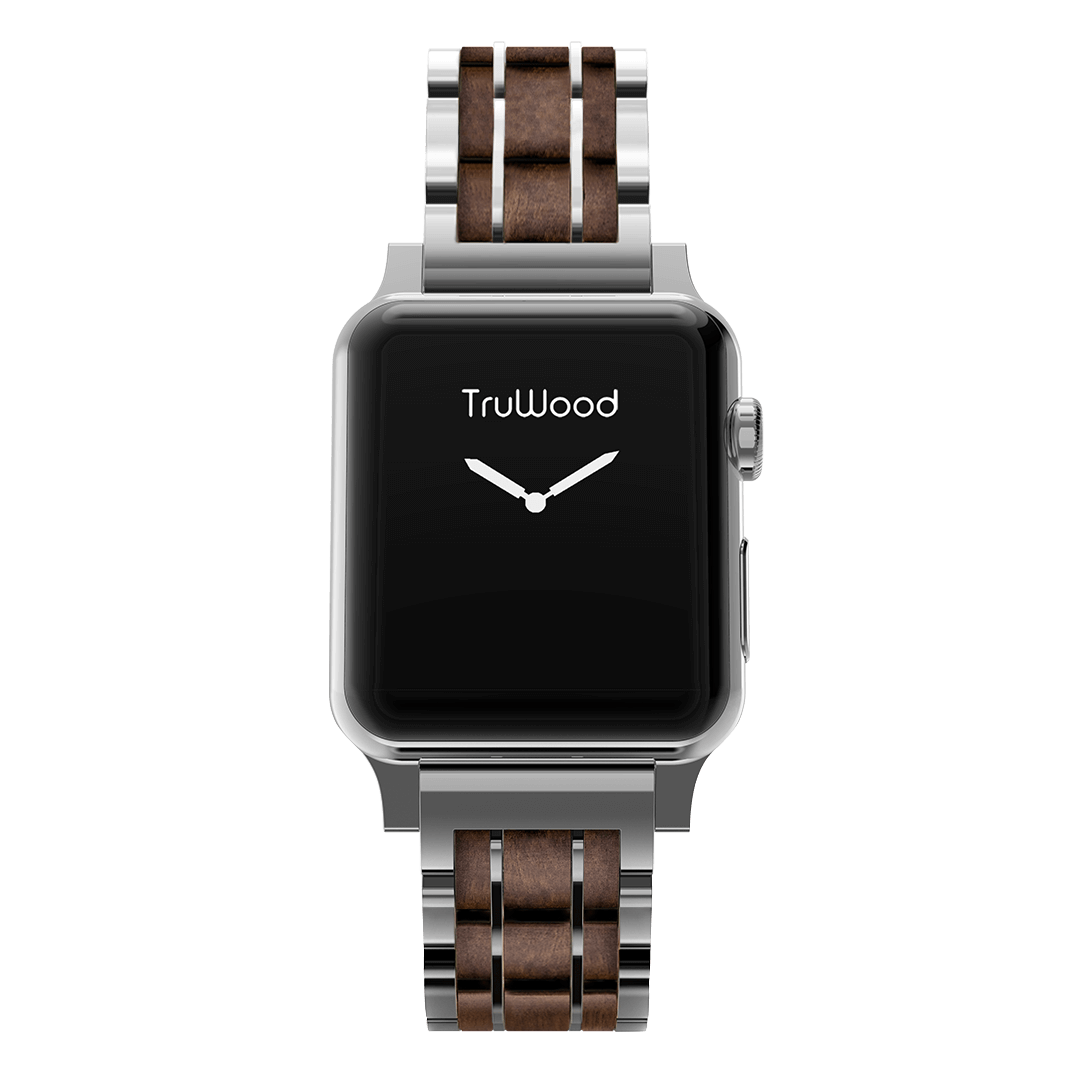 TruWood The Classic Apple Watch Band Silver