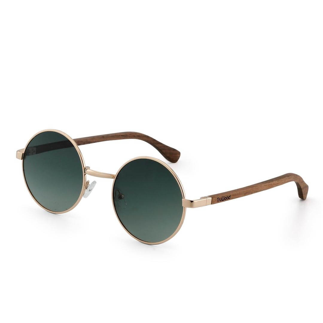 TruWood The Lennon Gold Sunglasses