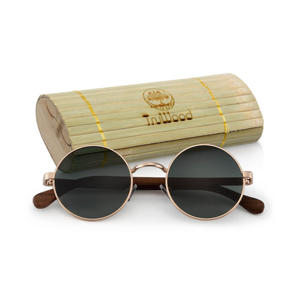 TruWood The Lennon Gold Sunglasses