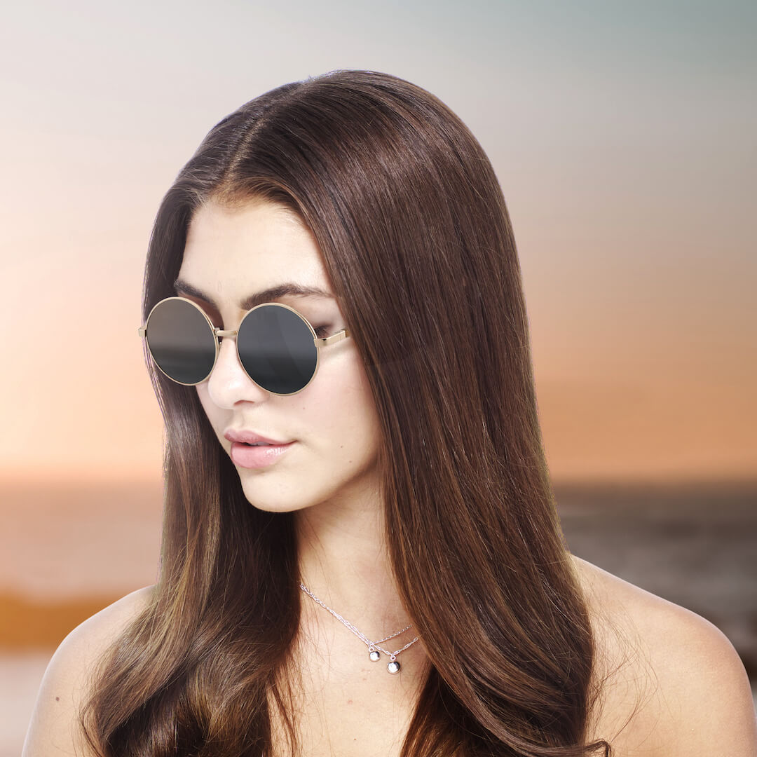 TruWood The Lennon Gold Sunglasses