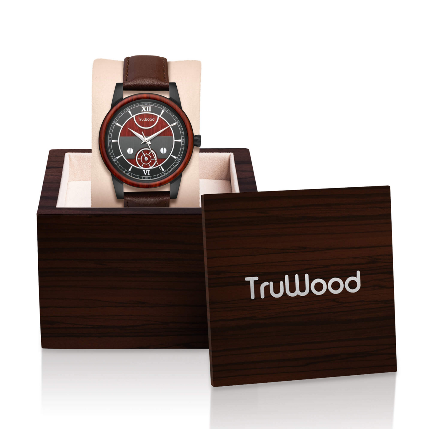 TruWood The Napoleon Leather Strap Watch