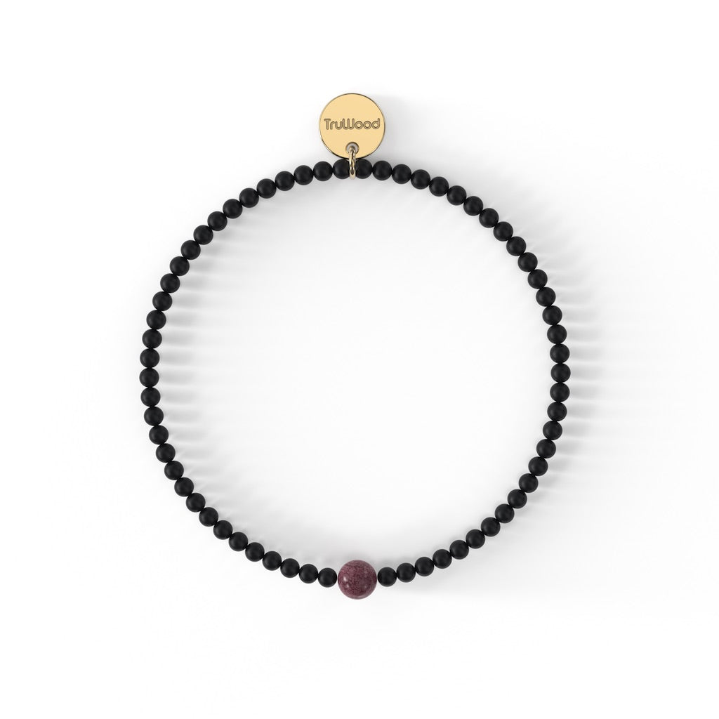 TruWood The Onyx / Violet Bracelet