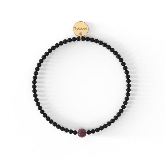 TruWood The Onyx / Violet Bracelet