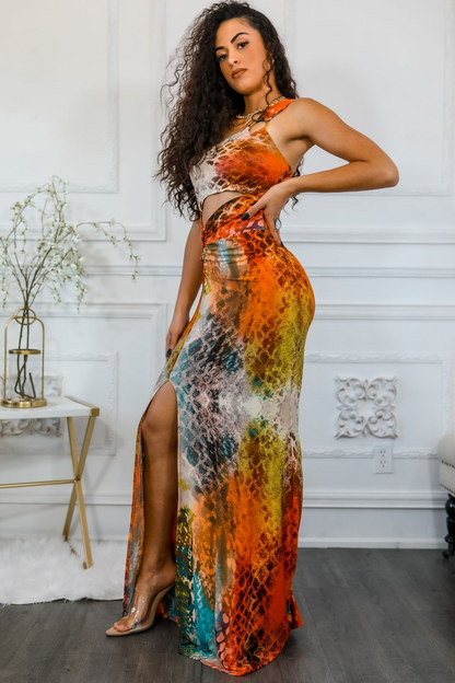 Mingle Around the World Multi Color Maxi Dress