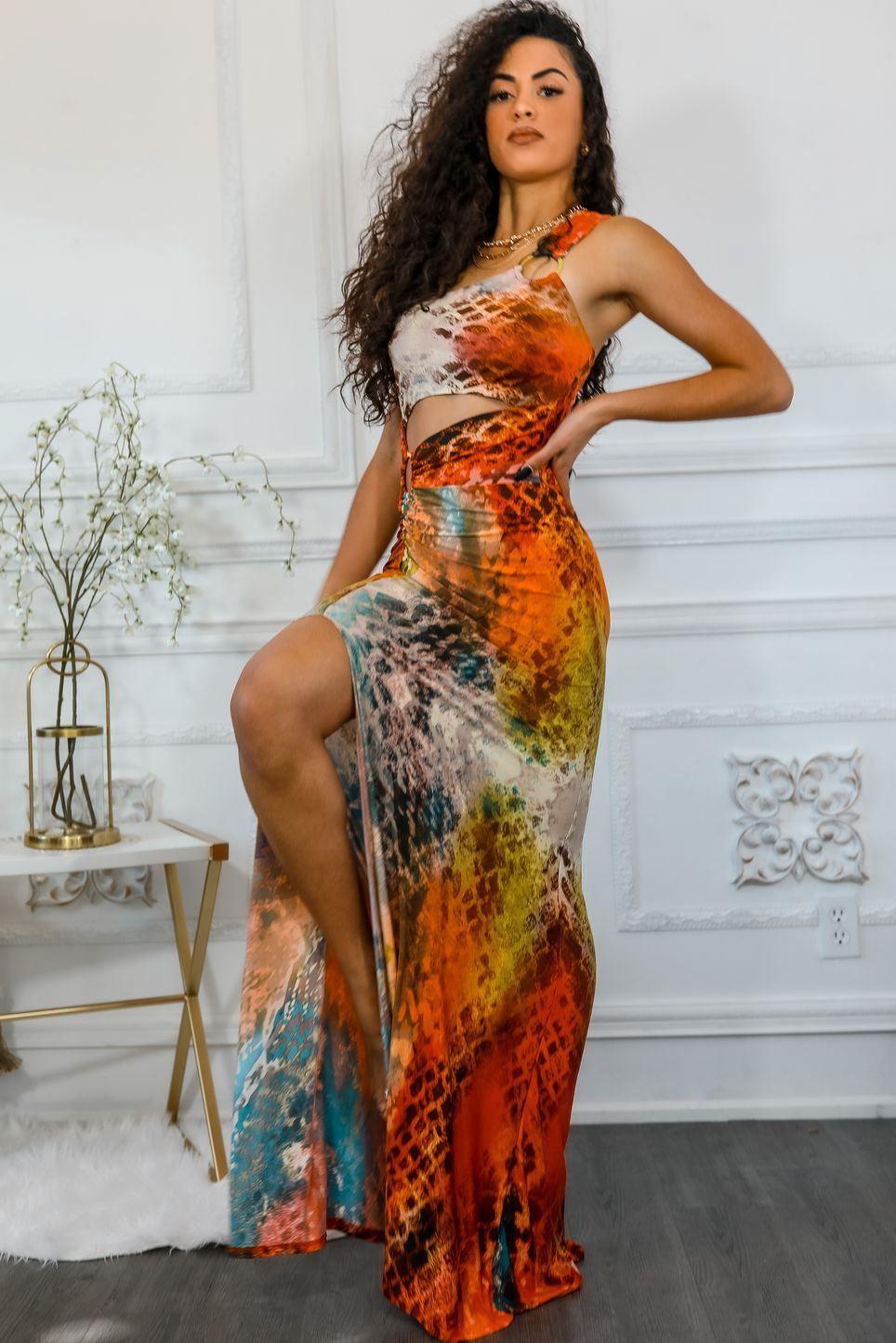 Mingle Around the World Multi Color Maxi Dress