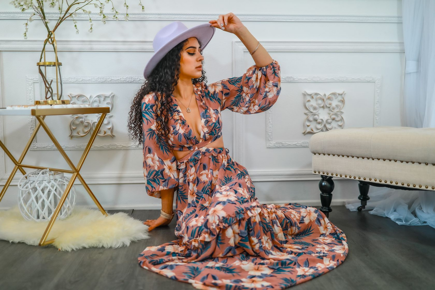 Garden Love Floral Cutout Long Maxi Dress