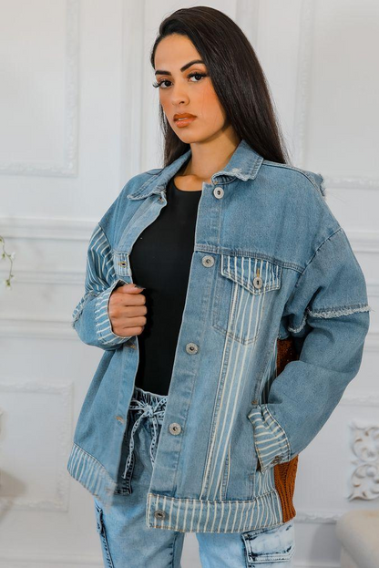 Unique Encounter Oversized Denim Jacket