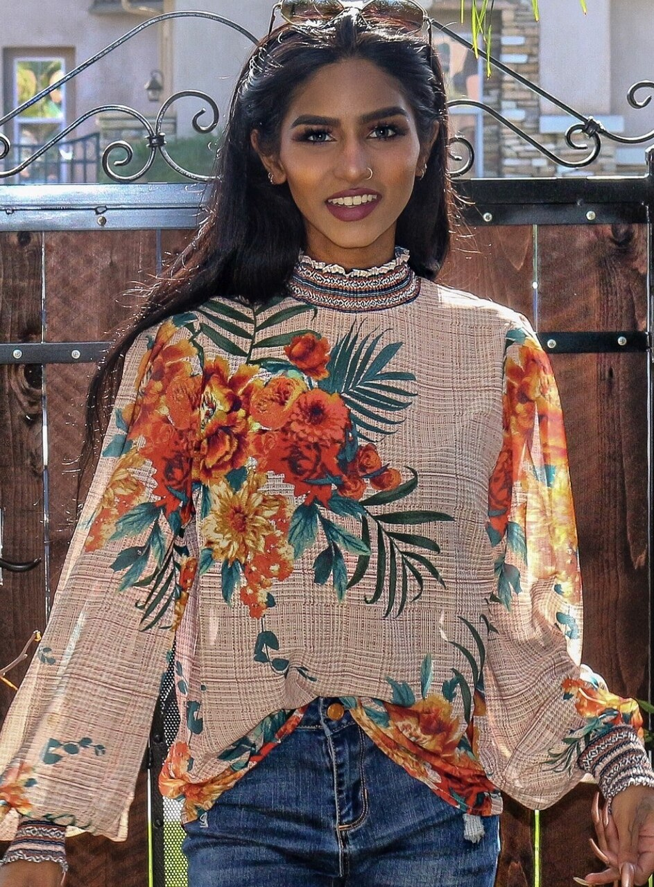 Lush Tropical Floral Top