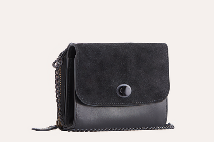 Kiko Genuine Leather and Suede Two-Tone Crossbody Bag - A Masterpiece of Elegance and Functionality