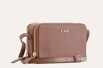 Zip Around Crossbody Genuine Pebble Leather Bag - A Harmony of Style and Functionality