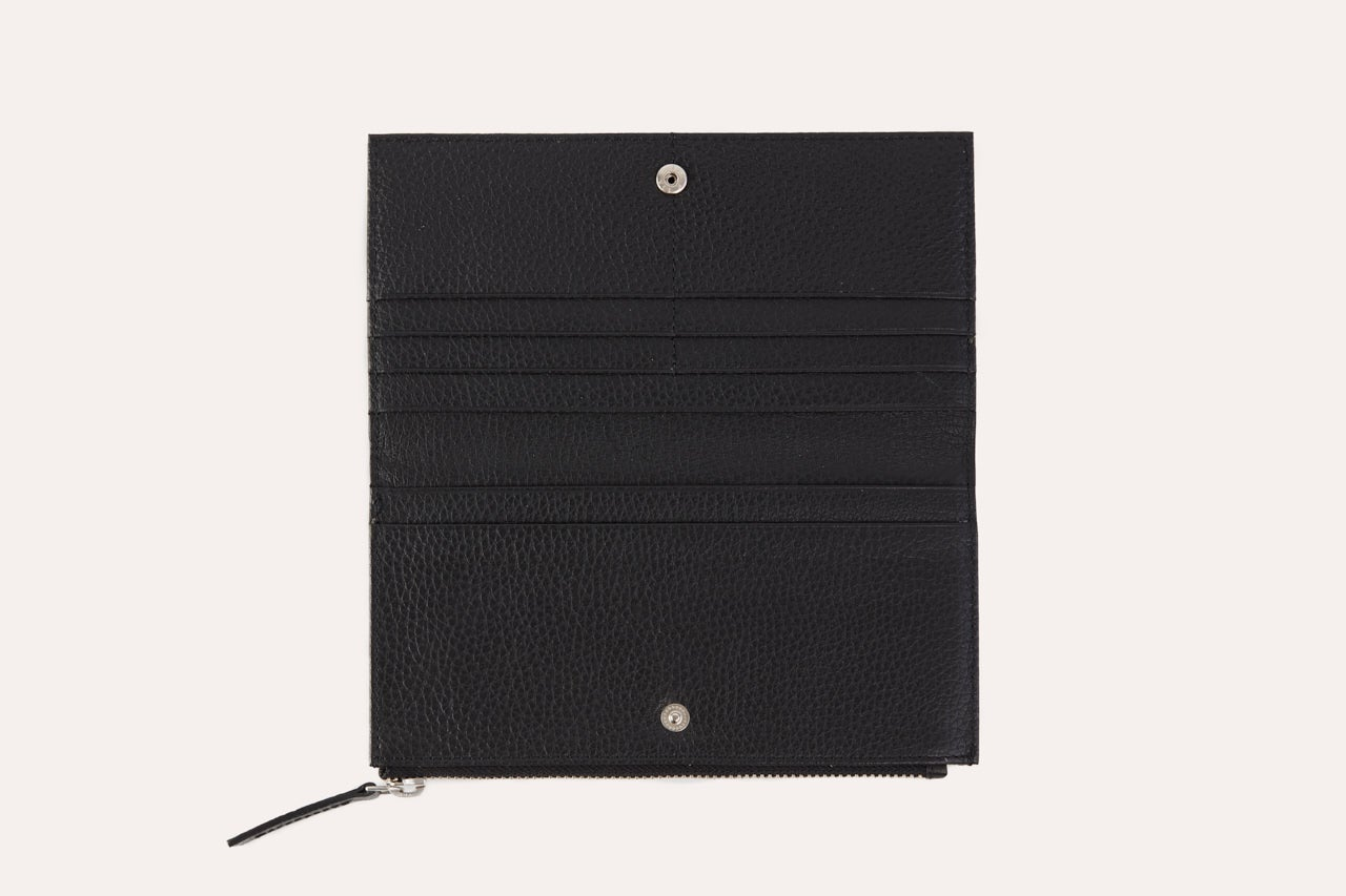 Kiko Genuine Pebble Leather Top Zip Wallet - Where Style Meets Functionality