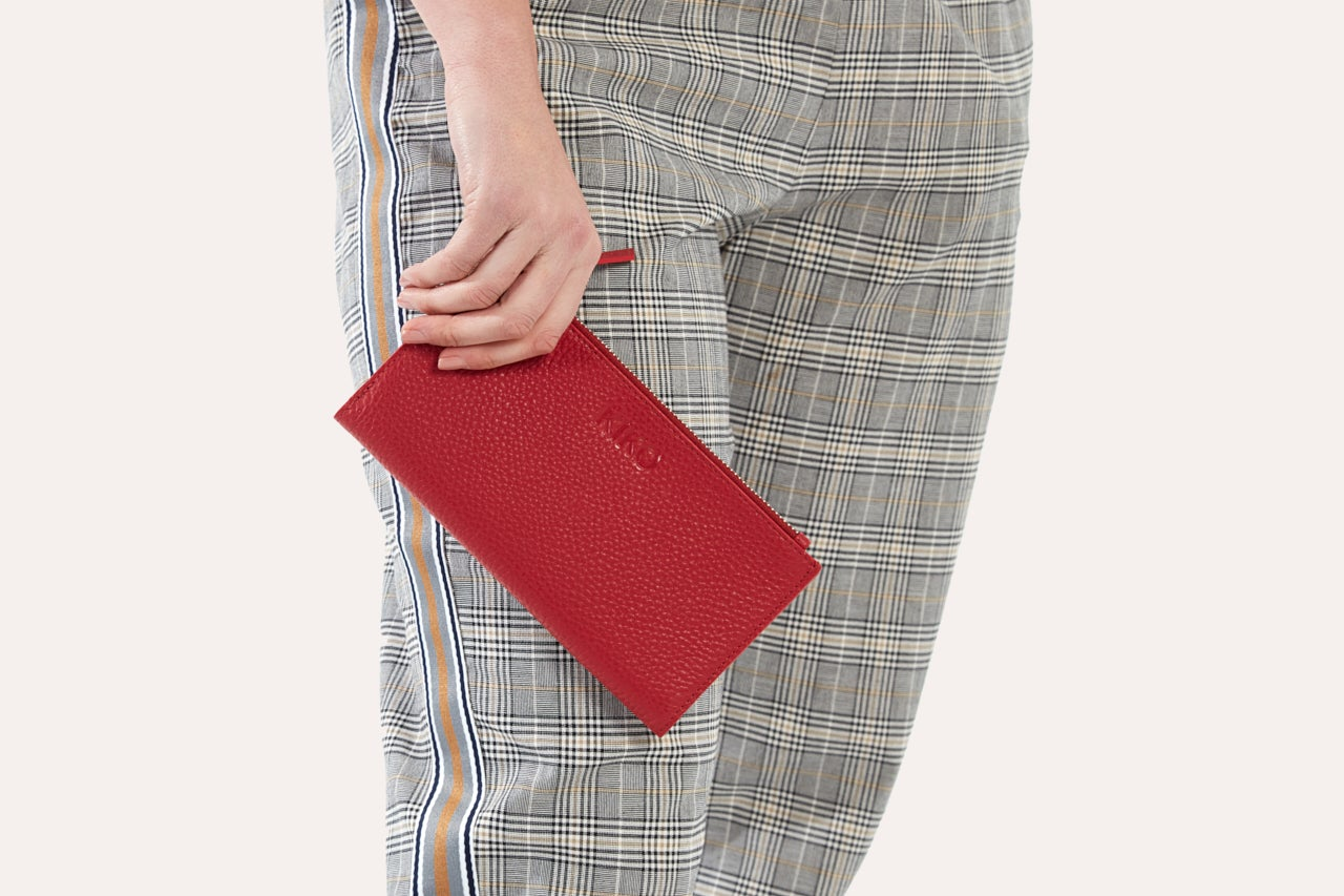 Kiko Genuine Pebble Leather Top Zip Wallet - Where Style Meets Functionality