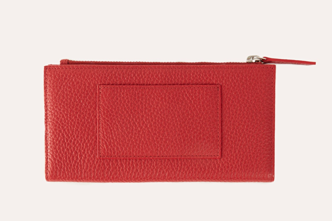 Kiko Genuine Pebble Leather Top Zip Wallet - Where Style Meets Functionality