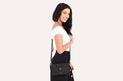 Kiko Genuine Pebble Leather Wallet Crossbody Bag - A Masterpiece of Convenience and Style