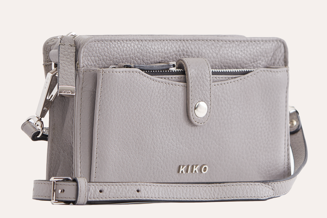 Kiko Genuine Pebble Leather Wallet Crossbody Bag - A Masterpiece of Convenience and Style