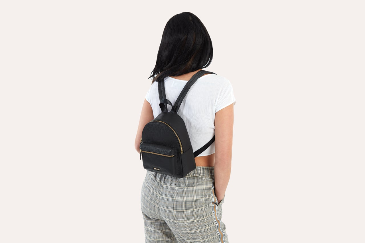 Kiko Genuine Pebble Leather Itty-Bitty Backpack - The Ultimate Fusion of Style and Compact Convenience