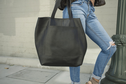 Top grain cowhide pebble leather Journalist Tote - A Symphony of Style and Functionality