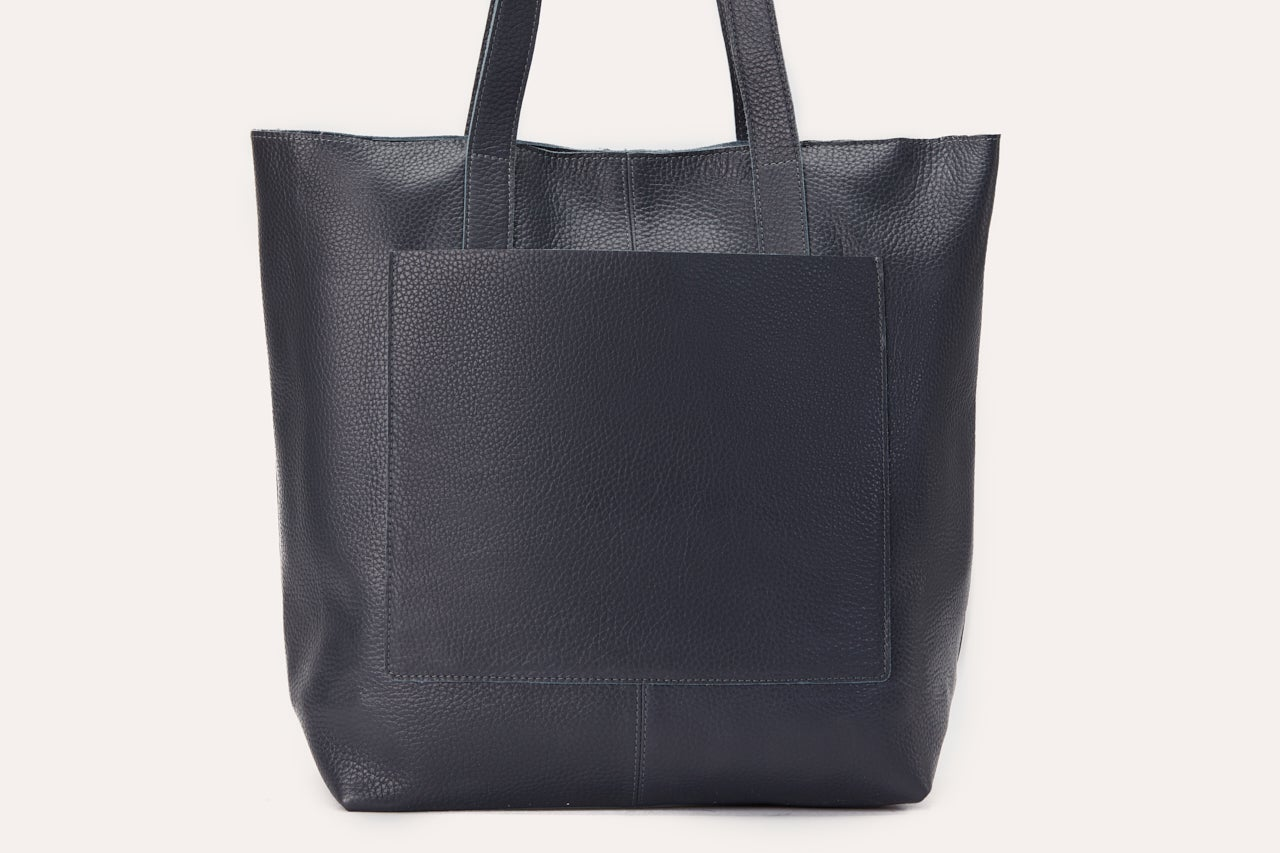 Top grain cowhide pebble leather Journalist Tote - A Symphony of Style and Functionality