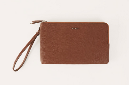 Kiko Genuine Pebble Leather Large Wristlet - A Stylish Solution for Organized Essentials