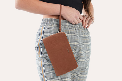 Kiko Genuine Pebble Leather Large Wristlet - A Stylish Solution for Organized Essentials