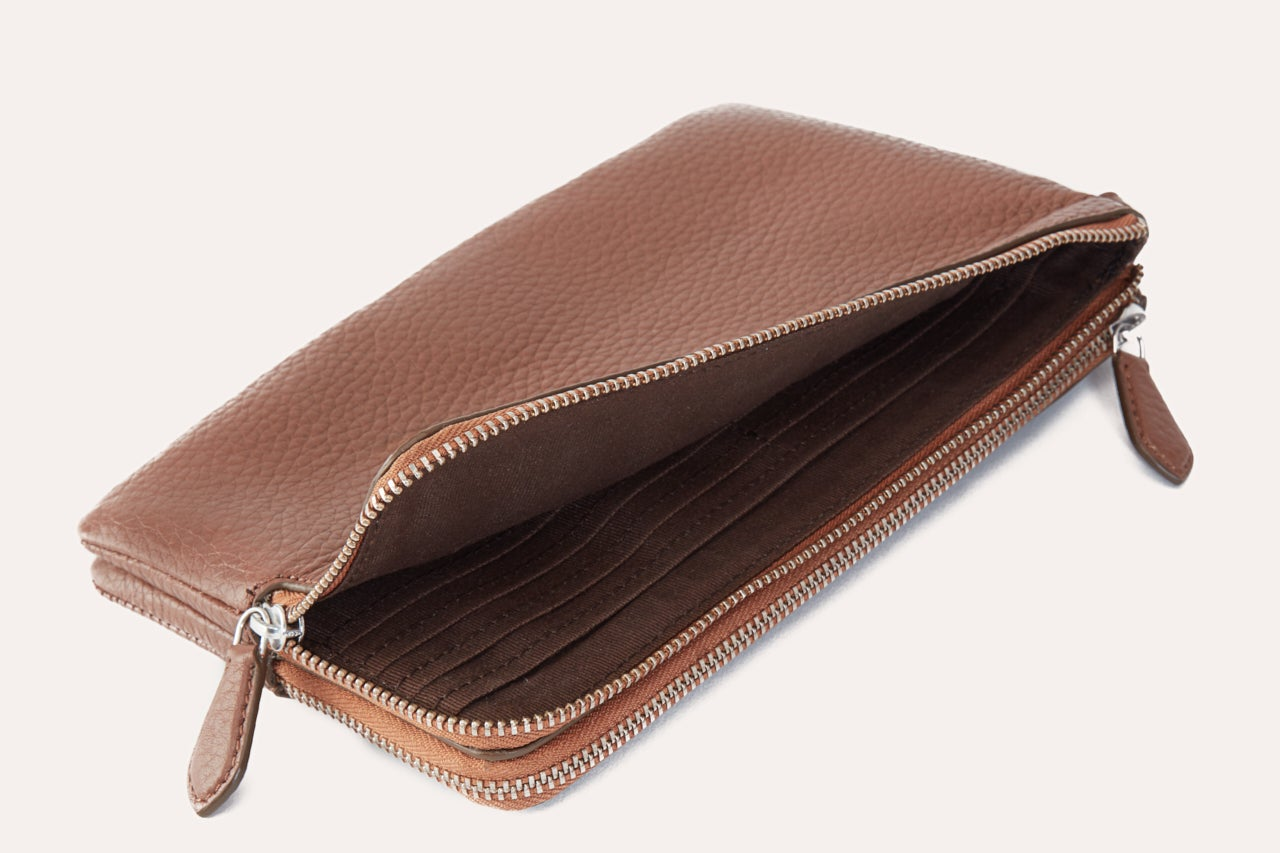 Kiko Genuine Pebble Leather Large Wristlet - A Stylish Solution for Organized Essentials