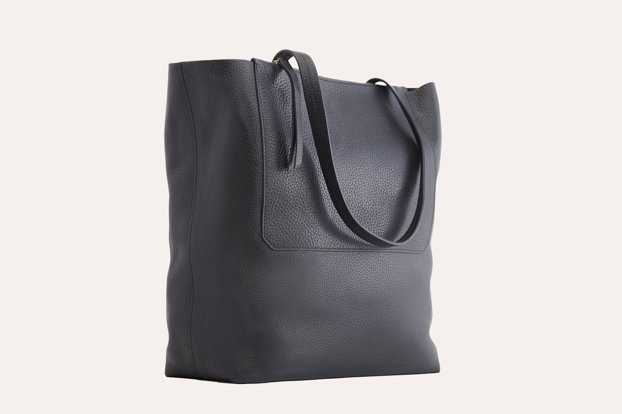 Kiko Genuine Pebble Leather Double Zip Tote - A Fusion of Style and Function