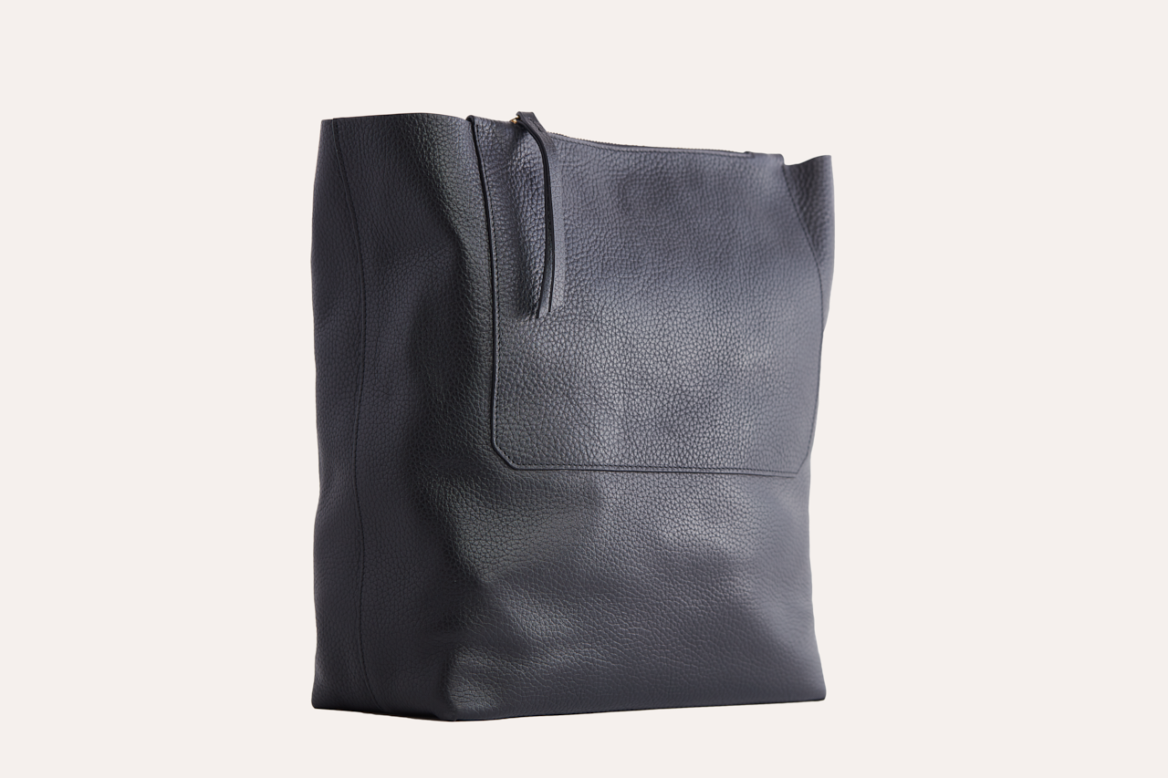 Kiko Genuine Pebble Leather Double Zip Tote - A Fusion of Style and Function