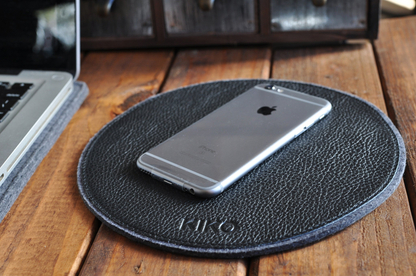 Kiko Leather And Wool Felt Tech Pad - A Blend of Functionality and Elegance