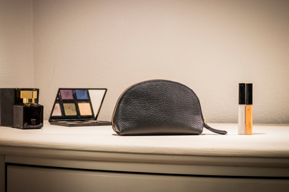 Kiko Genuine Pebble Leather Small Travel Case - Your Compact Companion for Elegant Organization