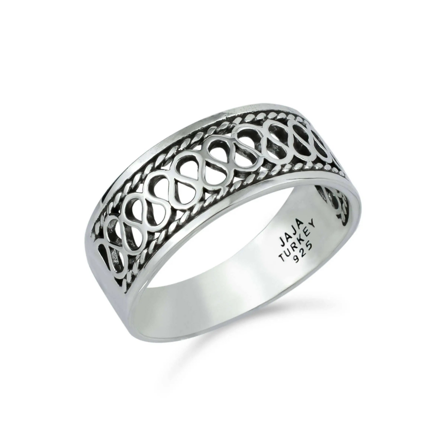 FiligranIst - Sterling Silver Raindrop Filigree Band Ring