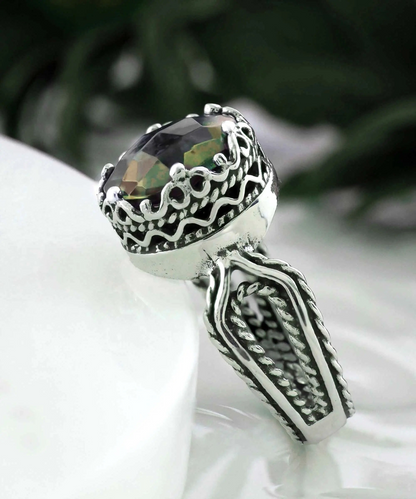 FiligranIst - Sterling Silver Alexandrite Filigree Cocktail Ring