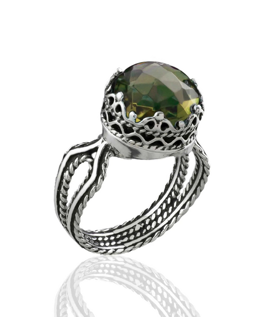 FiligranIst - Sterling Silver Alexandrite Filigree Cocktail Ring