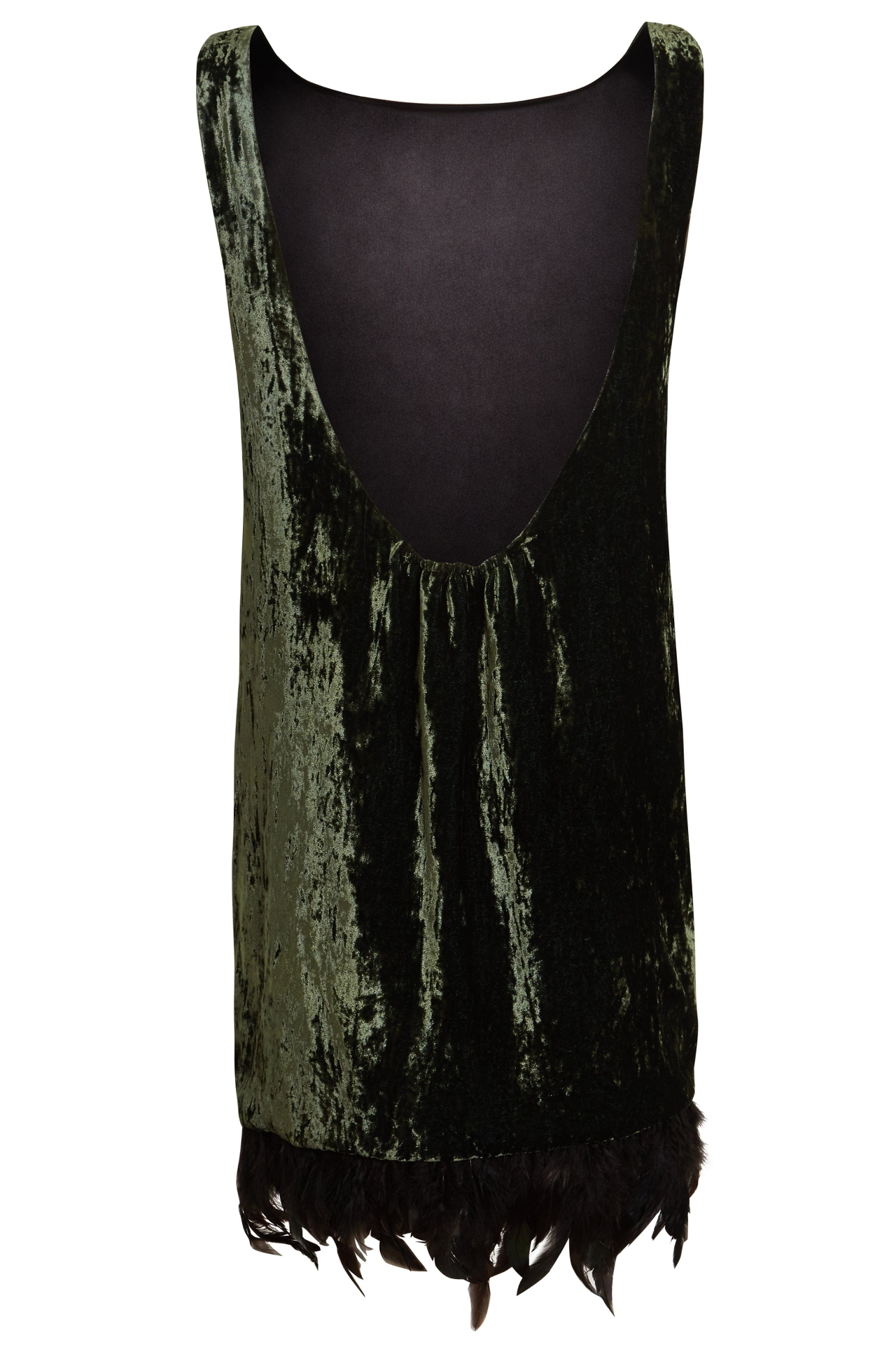 Sarvin BIBA Forest Green Silk Velvet Dress