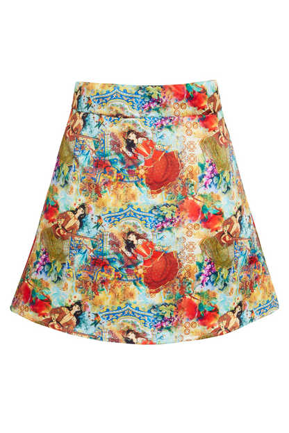 Sarvin Ahura Persian Printed Mini Skirt