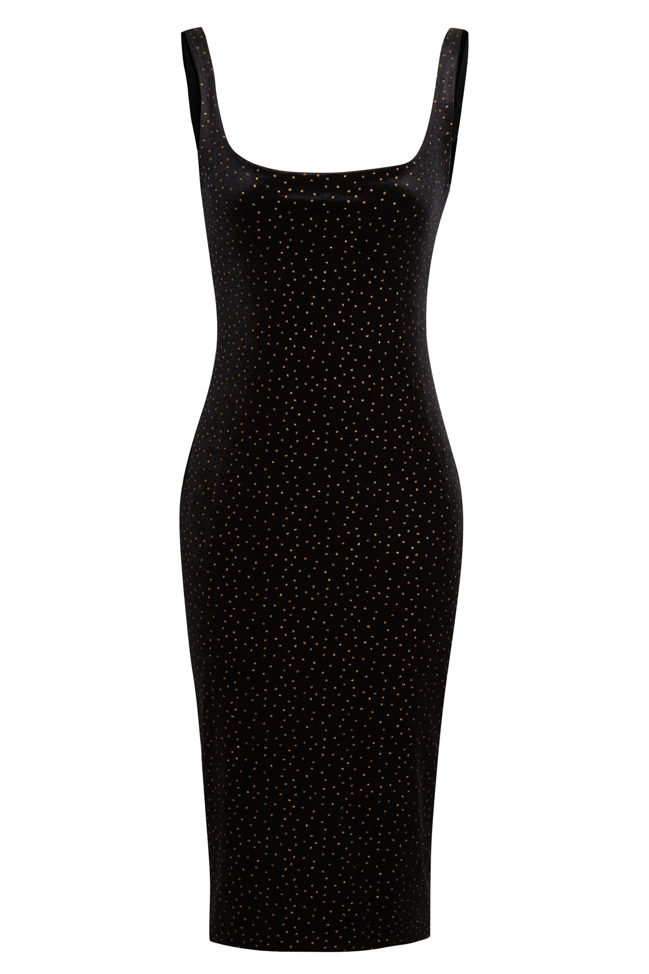 Sarvin Sima Gold Polka Dot Dress