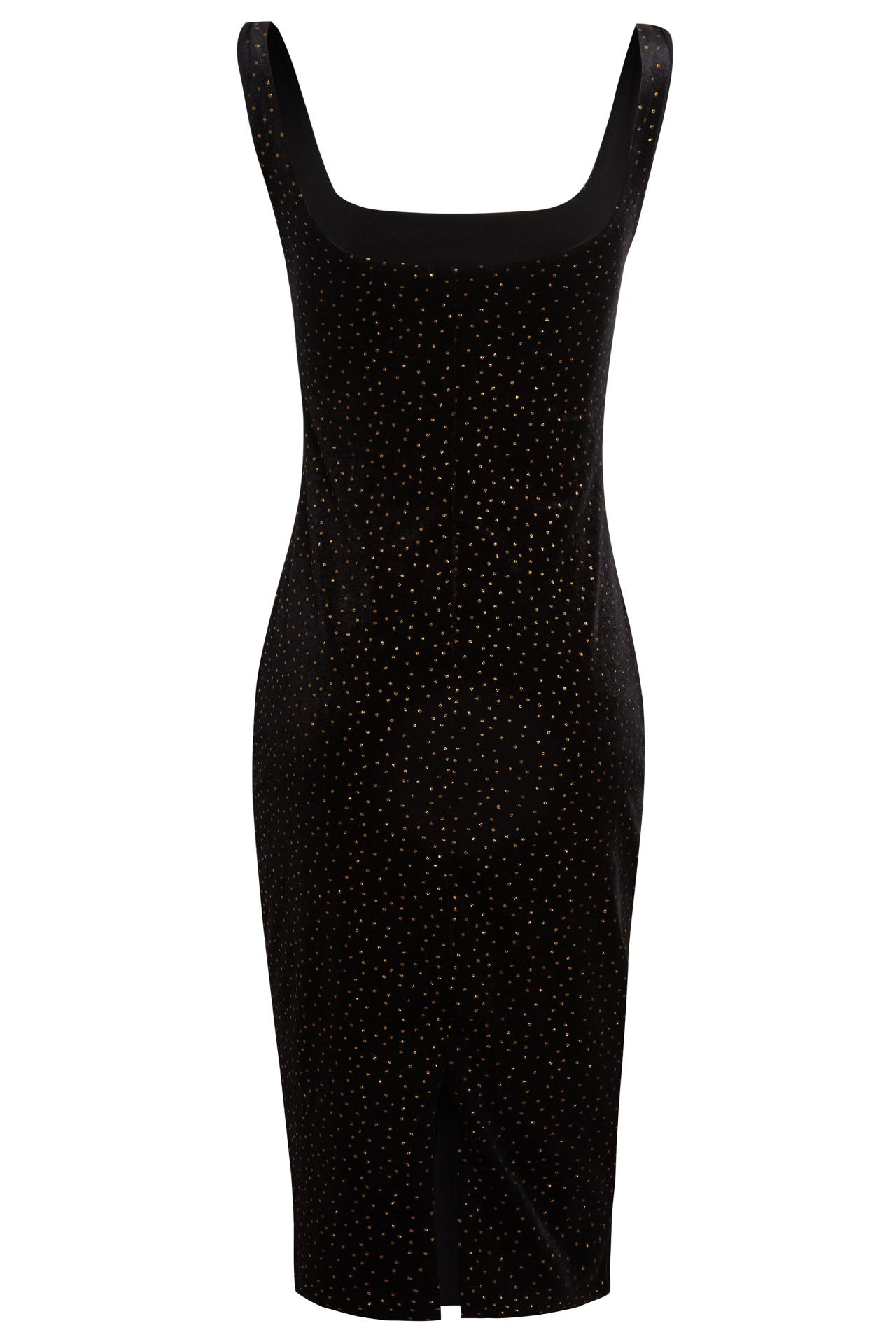 Sarvin Sima Gold Polka Dot Dress